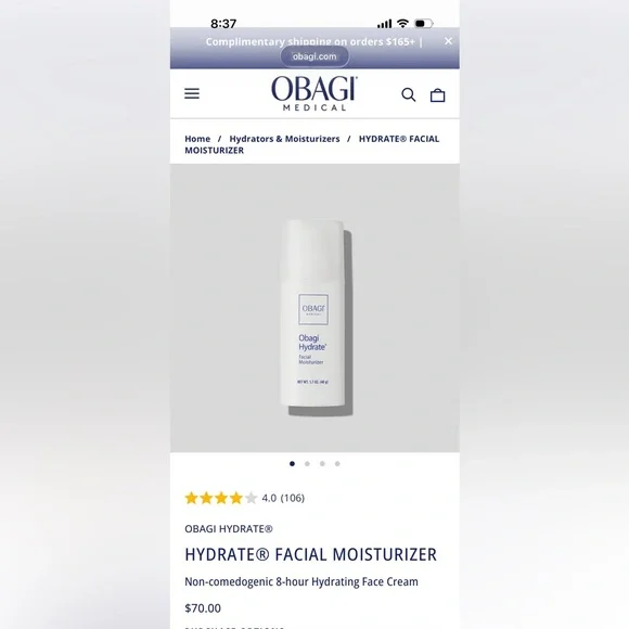 Obagi Hydrate Facial Moisturizer 1.7oz - Picture 7 of 8